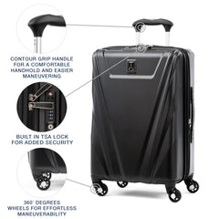 Travelpro Maxlite 5 Hardside Spinner Wheel Luggage Black Carry On 21 Inch U1