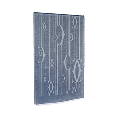 Cartier Womans Cashmere Panther Scarf with Cartier Gift Box Blue 70 X 220 CM U1