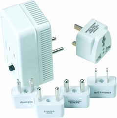 Design Go Luggage Worldwide Adaptor Kit And Converter, White, One Size White U1