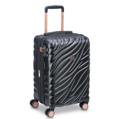 Delsey Alexis Lightweight Luggage, 4-Wheel Spinners Hardshell Suitcase, Expandable with TSA Lock ( Black/Rose Gold , Carry-On 21-Inch ) Black/Rose Gold Carry On 21 Inch U4
