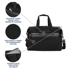 Travelpro Platinum Elite Carry on Soft Travel Duffel Bag, Weekender, Gym Bag, Men and Women ( Black , 19 Inch ) Black 19 Inch U1