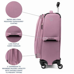 Travelpro Maxlite 5 Softside Expandable Luggage with 4 Spinner Wheels, Lightweight Suitcase, Men and Women ( Orchid Pink Purple , Carry-on 21-Inch ) Orchid Pink Purple Carry On 21 Inch U5