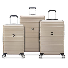 DELSEY Paris Margot Hardside Spinner Luggage Collection Gold 3 Piece Set 20 24 28 U1