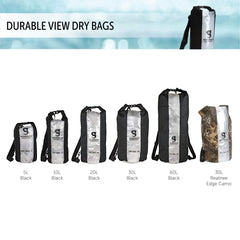 Geckobrands Durable View Dry Bag ( Black - 20L , 20L ) Black - 20L 20 L U1