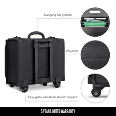 Solo New York Morgan Rolling Catalog Case ( Black , One Size ) Black One Size U1