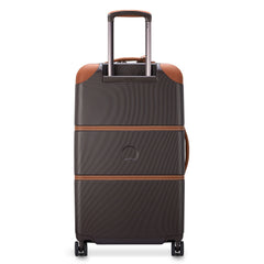 DELSEY Paris Chatelet Air 2.0 Hardside Luggage with Spinner Wheels Chocolate Brown Checked 26 Inch Trunk U2