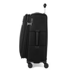 Travelpro Versapack + Lightweight Softside Expandable Checked Luggage, 8 Spinner Suitcase, TSA Lock, Men and Women ( Black , Checked Medium 25-Inch ) Black Checked Medium 25 Inch U1