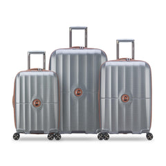Delsey Paris Carrousel 28" Expandable Carry-On Spinner ( Platinum , 3-Piece Set (21/24/28) ) Platinum 3 Piece Set 21 24 28 U1