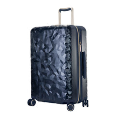 Ricardo Beverly Hills Indio Hardside Luggage, Durable, Spacious, Stylish, Compression Straps, Secondary Packing Compartment ( Dark Navy , Checked-Medium 24-Inch ) Dark Navy Checked Medium 24 Inch U1