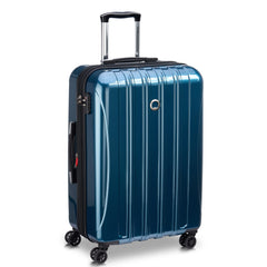 DELSEY Paris Helium Aero Hardside Expandable Luggage with Spinner Wheels ( Teal , Checked-Medium 25 Inch ) Teal Checked Medium 25 Inch U19