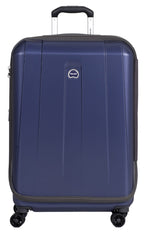 Delsey Paris Helium Shadow Hardside Luggage Expandable Spinner Trolley Collection ( Navy , Checked-Medium 25 Inch ) Navy Checked Medium 25 Inch U1