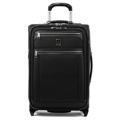 Travelpro Platinum Elite Softside Expandable Luggage, 2 Wheel Upright Suitcase, USB Port, Men and Women ( Shadow Black , Carry-On 22-Inch ) Shadow Black Carry On 22 Inch U7