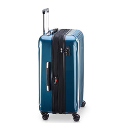 DELSEY Paris Helium Aero Hardside Expandable Luggage with Spinner Wheels ( Teal , Checked-Medium 25 Inch ) Teal Checked Medium 25 Inch U17