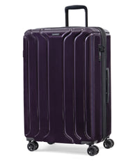 NONSTOP New York Elite Luggage Expandable Lightweight Spinner Wheels hard side shell Travel Suitcase Set, TSA Lock, Double USB Port, 3 packing cubes ( Plum , Checked-Large 28-Inch ) Plum Checked Large 28 Inch U1