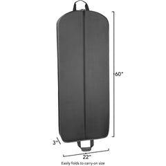 WallyBags Deluxe Travel Garment Bag ( Black-B1 , 60-inch ) Black-B1 60 Inch U1