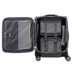 Travelpro Platinum Elite Softside Expandable Checked Luggage, 8 Wheel Spinner Large Suitcase, TSA Lock, Men and Women ( Vintage Grey , Carry-On 19-Inch ) Vintage Grey Carry On 19 Inch U3