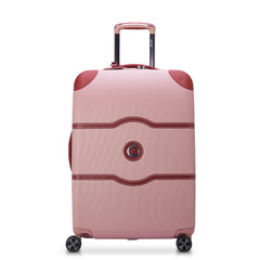 DELSEY Paris Chatelet Air 2.0 Hardside Luggage with Spinner Wheels Pink Checked Medium 24 Inch U5
