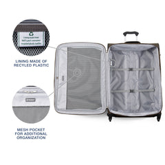 Travelpro Maxlite 5 Softside Expandable Luggage with 4 Spinner Wheels, Lightweight Suitcase, Men and Women Mocha Checked Large 29 Inch U15