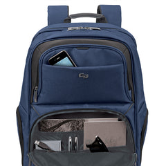 Solo New York Ambition Backpack – Stylish 17.3" Laptop Backpack with Tablet Pocket, Organizer Section, Padded Back & Straps – Perfect for Professionals & Travel ( Navy , One Size ) Navy One Size U1