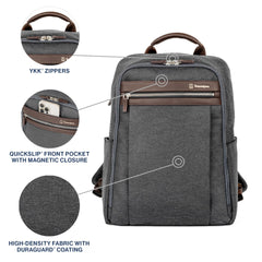 Travelpro Platinum Elite Laptop Travel Backpack, Fits up to 16 Inch Laptop, Business, Water Resistant, Men and Women ( Grey , 16 Inch ) Grey 16 Inch U1