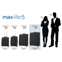 Travelpro Maxlite 5 Softside Expandable Luggage with 4 Spinner Wheels, Lightweight Suitcase, Men and Women ( Slate Green , Checked-Large 29-Inch ) Slate Green Checked Large 29 Inch U8