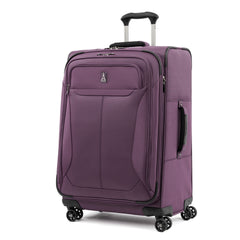 Travelpro Tourlite Softside Expandable Luggage with 4 Spinner Wheels, Lightweight Suitcase, Men and Women ( Deep Purple , Checked-Medium 25-Inch ) Deep Purple Checked Medium 25 Inch U3