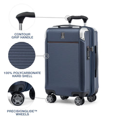 Travelpro Platinum Elite Hardside Expandable Spinner Wheel Luggage TSA Lock Hard Shell Polycarbonate Suitcase ( True Navy Blue , Compact Carry-On 20-Inch ) True Navy Blue Compact Carry On 20 Inch U1
