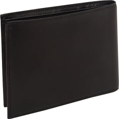 Bosca Men's Nappa Vitello Collection Continental ID Wallet Black One Size U1