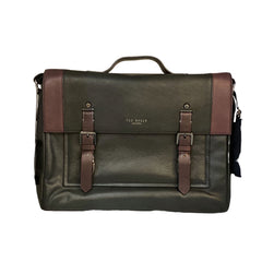Ted Baker Tonal Leather Messenger Bag ( Black , One Size ) Black One Size U1
