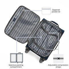 Skyway Epic Softside Expandable Luggage with Spinner Wheels ( Surf Blue , Carry-On 20-Inch ) Surf Blue Carry On 20 Inch U3
