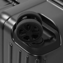 London Fog Heathrow 25-Inch Expandable Hardside Spinner Black One Size U1