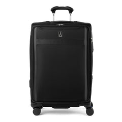 Travelpro Versapack + Lightweight Softside Expandable Checked Luggage, 8 Spinner Suitcase, TSA Lock, Men and Women ( Black , Checked Medium 25-Inch ) Black Checked Medium 25 Inch U2