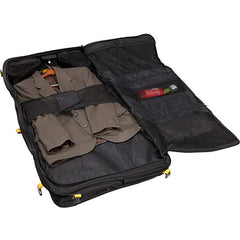 A.Saks EXPANDABLE Deluxe Tri-Fold Carry On Garment Bag ( Black , One Size ) Black One Size U2