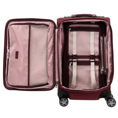 Travelpro Platinum Elite Softside Expandable Luggage, 8 Wheel Spinner Suitcase, USB Port, Suiter, Men and Women Bordeaux Carry On 21 Inch U2