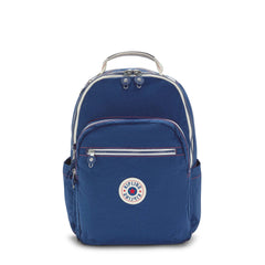 Kipling Seoul Go Laptop Backpack Admiral Blue Block 13 75 L X 17 25 H X 8 D U1