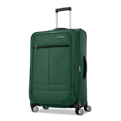 Samsonite Element Soft-Sided 25-Inch Lightweight Medium Checked Expandable Suitcase: Durable, 360 Spinner Wheels, Adjustable Telescopic Handle, 2 Front & 1 Side Pocket ( Bistro Green , 25-Inch Checked-Medium ) Bistro Green 25 Inch Checked Medium U2