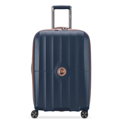 DELSEY Paris Carrousel Hardside Expandable Luggage with Spinner Wheels Navy Checked Medium 24 Inch U1