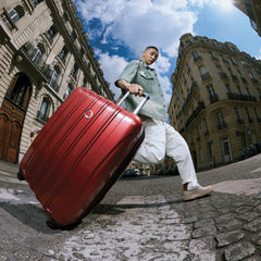 DELSEY Paris Helium Aero Hardside Expandable Luggage with Spinner Wheels ( Brick Red , Checked-Medium 25 Inch ) Brick Red Checked Medium 25 Inch U5