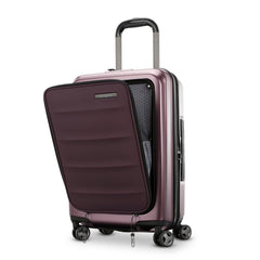 Samsonite Octiv Hardside Spinner ( Amethyst Purple , Front Pocket Carry-On 21 inch ) Amethyst Purple Front Pocket Carry On 21 Inch U3