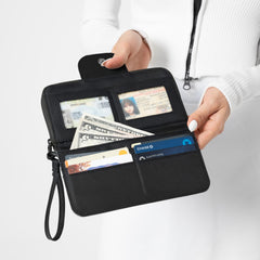 Sherpani Tulum, Nylon Large Zip Around Wallet, Wrislet, Purse with Card Holder Organizer for Women, RFID Protection ( Raven , One Size ) Raven One Size U1