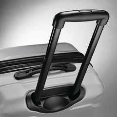 Samsonite Omni Pc Hardside Expandable Luggage with Spinner Wheels Silver Checked Medium 24 Inch U3