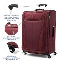 Travelpro Maxlite 5 Softside Expandable Luggage with 4 Spinner Wheels, Lightweight Suitcase, Men and Women U17