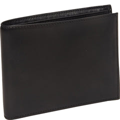 Bosca Men's Nappa Vitello Collection Continental ID Wallet Black One Size U1