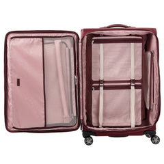 Travelpro Platinum Elite Softside Expandable Luggage, 8 Wheel Spinner Suitcase, USB Port, Suiter, Men and Women U2