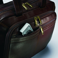 Samsonite Colombian Leather Toploader ( Brown , One Size ) Brown One Size U1