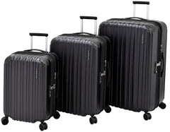 London Fog Heathrow 25-Inch Expandable Hardside Spinner Black One Size U1