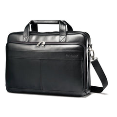 Samsonite Luggage Leather Slim Briefcase Black 16 U1