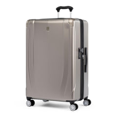 Travelpro Pathways 3 Hardside Expandable Luggage, 8 Spinner Wheels, Lightweight Hard Shell Suitcase ( Champagne , Checked Large 28 Inch ) Champagne Checked Large 28 Inch U16