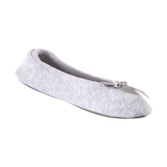 Women's Classic Cotton Terry Ballerina Slipper Heather Large U1