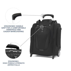 Travelpro Luggage Maxlite 5 Softside Lightweight Rolling Underseat Compact Carry on Upright 2 Wheel Bag, 15-Inch — Black Black 15-Inch U1